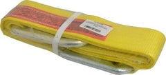 Lift-All - 8' Long x 3" Wide, 4,800 Lb Vertical Capacity, 1 Ply, Polyester Web Sling - 3,800 Lb Choker Capacity, Yellow - Eagle Tool & Supply