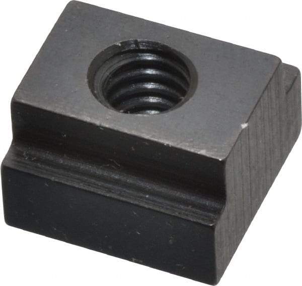 Gibraltar - 1/4-20 Tapped Through T Slot Nut - 3/8" Slot Width, 9/16 x 15/64" Base Width x Height, 9/16 x 3/8" OAL x Height - Eagle Tool & Supply