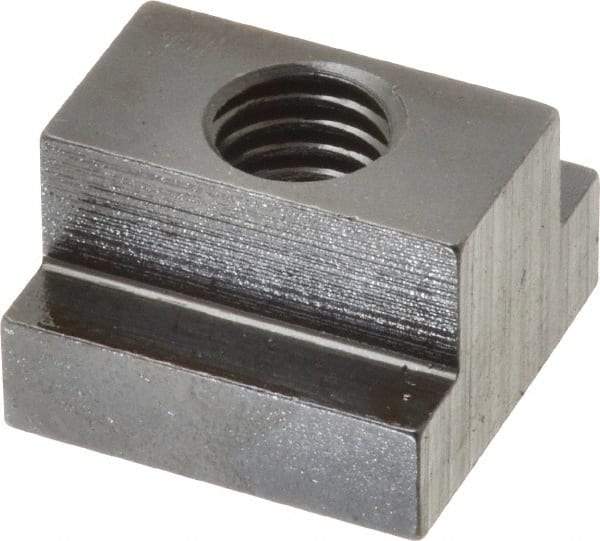 Gibraltar - 1/2-13 Tapped Through T Slot Nut - 5/8" Slot Width, 1-1/8 x 3/8" Base Width x Height, 1-1/8 x 3/4" OAL x Height - Eagle Tool & Supply