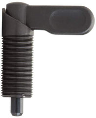 Gibraltar - M20x1.5, 35mm Thread Length, Straight Cam Action Indexing Plunger - 20mm Body Diam, 35mm Body Length, 50mm Handle Length, 12mm Plunger Projection - Eagle Tool & Supply