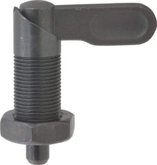 Gibraltar - M20x1.5, 35mm Thread Length, Straight Cam Action Indexing Plunger - 20mm Body Diam, 35mm Body Length, 50mm Handle Length, 12mm Plunger Projection - Eagle Tool & Supply