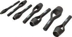 General - 7 Piece, 1/4 to 1", Arch Punch Set - Comes in Vinyl Roll - Eagle Tool & Supply