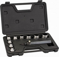 General - 10 Piece, 1/4 to 1", Hollow Punch Set - Comes in Plastic Case - Eagle Tool & Supply