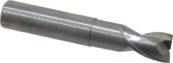 OSG - 1/2", 1/2" LOC, 1/2" Shank Diam, 3" OAL, 2 Flute, Solid Carbide Square End Mill - Single End, Uncoated, Spiral Flute, 30° Helix, Centercutting, Right Hand Cut, Right Hand Flute, Series 2023 - Eagle Tool & Supply