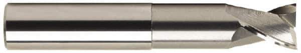 OSG - 1/4", 2 Flute, Single End, Solid Carbide, 0.06" Corner Radius End Mill - 4" OAL, 30° Helix, Right Hand Flute, 1/4" LOC, Right Hand Cut, 2-1/8" Extended Reach - Eagle Tool & Supply