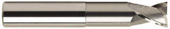 OSG - 1/4", 2 Flute, Single End, Solid Carbide, 0.06" Corner Radius End Mill - 4" OAL, 30° Helix, Right Hand Flute, 1/4" LOC, Right Hand Cut, 2-1/8" Extended Reach - Eagle Tool & Supply
