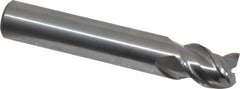 OSG - 1/2", 5/8" LOC, 1/2" Shank Diam, 3" OAL, 3 Flute, Solid Carbide Square End Mill - Single End, Uncoated, Spiral Flute, 45° Helix, Centercutting, Right Hand Cut, Right Hand Flute, Series 2041 - Eagle Tool & Supply