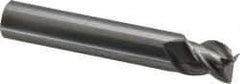 OSG - 1/2", 3 Flute, Single End, Solid Carbide, 0.03" Corner Radius End Mill - 3" OAL, 45° Helix, Right Hand Flute, 5/8" LOC, Right Hand Cut - Eagle Tool & Supply