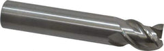 OSG - 5/8", 3/4" LOC, 5/8" Shank Diam, 3-1/2" OAL, 3 Flute, Solid Carbide Square End Mill - Single End, Uncoated, Spiral Flute, 45° Helix, Centercutting, Right Hand Cut, Right Hand Flute, Series 2041 - Eagle Tool & Supply