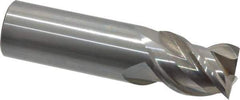 OSG - 1", 1-1/4" LOC, 1" Shank Diam, 4" OAL, 3 Flute, Solid Carbide Square End Mill - Single End, Uncoated, Spiral Flute, 45° Helix, Centercutting, Right Hand Cut, Right Hand Flute, Series 2041 - Eagle Tool & Supply