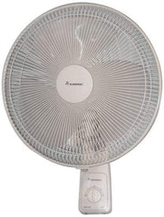 Comfort Zone - 16" Blade, 1/20 hp, 2,300 Max CFM, Single Phase Oscillating Wall Mounting Fan - 0.47 Amps, 120 Volts, 3 Speed - Eagle Tool & Supply