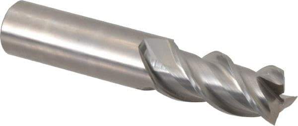 OSG - 3/4", 1-5/8" LOC, 3/4" Shank Diam, 4" OAL, 3 Flute, Solid Carbide Square End Mill - Single End, Uncoated, Spiral Flute, 45° Helix, Centercutting, Right Hand Cut, Right Hand Flute, Series 2042 - Eagle Tool & Supply