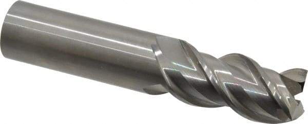 OSG - 1", 2" LOC, 1" Shank Diam, 5" OAL, 3 Flute, Solid Carbide Square End Mill - Single End, Uncoated, Spiral Flute, 45° Helix, Centercutting, Right Hand Cut, Right Hand Flute, Series 2042 - Eagle Tool & Supply