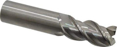 OSG - 1", 2" LOC, 1" Shank Diam, 5" OAL, 3 Flute, Solid Carbide Square End Mill - Single End, Uncoated, Spiral Flute, 45° Helix, Centercutting, Right Hand Cut, Right Hand Flute, Series 2042 - Eagle Tool & Supply
