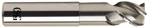 OSG - 1", 1" LOC, 1" Shank Diam, 5" OAL, 3 Flute, Solid Carbide Square End Mill - Single End, Uncoated, Spiral Flute, 45° Helix, Right Hand Cut, Right Hand Flute, Series 2043 - Eagle Tool & Supply