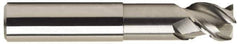 OSG - 1/2", 3 Flute, Single End, Solid Carbide, 0.06" Corner Radius End Mill - 4" OAL, 45° Helix, Right Hand Flute, 1/2" LOC, Right Hand Cut, 2-1/8" Extended Reach - Eagle Tool & Supply