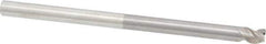 OSG - 1/4", 3 Flute, Single End, Solid Carbide, 0.02" Corner Radius End Mill - 4" OAL, 45° Helix, Right Hand Flute, 1/4" LOC, Right Hand Cut, 2-1/8" Extended Reach - Eagle Tool & Supply