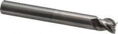 OSG - 1/2", 1/2" LOC, 1/2" Shank Diam, 4" OAL, 3 Flute, Solid Carbide Square End Mill - Single End, Uncoated, Spiral Flute, 45° Helix, Right Hand Cut, Right Hand Flute, Series 2048 - Eagle Tool & Supply