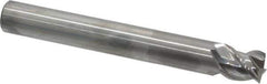 OSG - 3/4", 3/4" LOC, 3/4" Shank Diam, 6" OAL, 3 Flute, Solid Carbide Square End Mill - Single End, Uncoated, Spiral Flute, 45° Helix, Right Hand Cut, Right Hand Flute, Series 2048 - Eagle Tool & Supply
