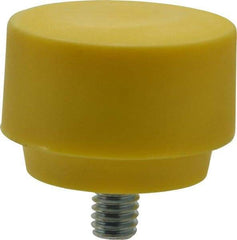 NUPLA - 1-1/2" Face Diam, Grade Extra Hard, Yellow Hammer Tip/Face - Plastic - Eagle Tool & Supply