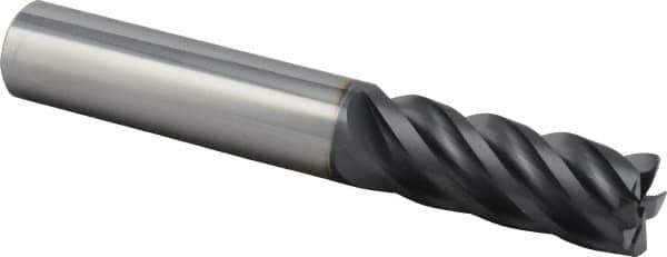 Iscar - 3/4", 5 Flute, Single End, Solid Carbide, Corner Chamfer End Mill - 5" OAL, 38° Helix, Right Hand Flute, 1.87" LOC, Right Hand Cut - Eagle Tool & Supply