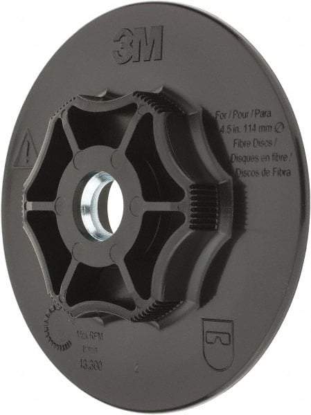 3M - 4-1/2" Diam Quick-Change Disc Backing Pad - Hard Density, 13,300 RPM, TN Compatible - Eagle Tool & Supply