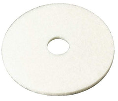 3M - Spray Buffing Pad - 17" Machine, White Pad, Polyester - Eagle Tool & Supply