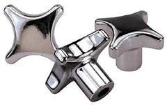 KIPP - 1.96" Head Diam, 4 Point Lobed Knob - 3/8" Hole, Stainless Steel - Eagle Tool & Supply