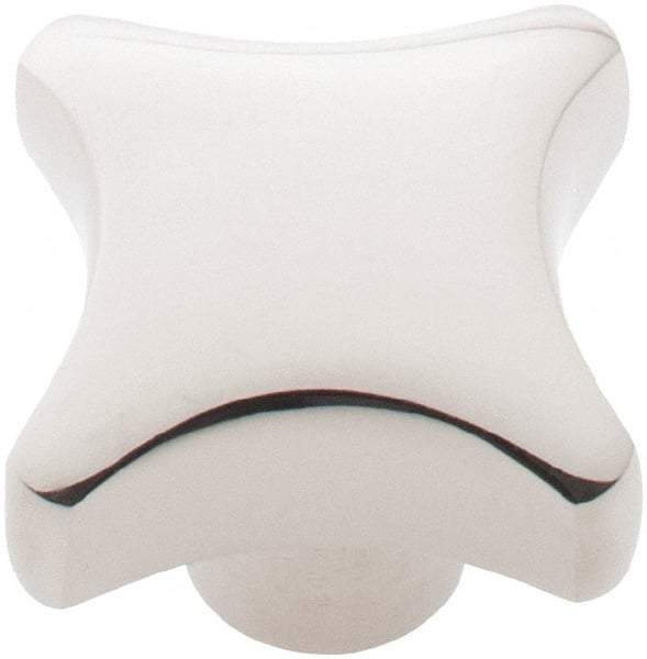 KIPP - 1-1/4" Head Diam, 4 Point Lobed Knob - 1/4" Hole, Stainless Steel - Eagle Tool & Supply