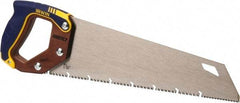 Irwin - 15" High Carbon Steel Blade Carpenter Saw - Wood Handle, ProTouch Handle over Hardwood, 18-1/2" OAL - Eagle Tool & Supply