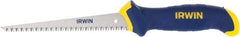 Irwin - 6-1/2" High Carbon Steel Blade Drywall Saw - Wood Handle, Ergonomic, 13-5/8" OAL - Eagle Tool & Supply