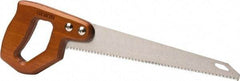 Irwin - 11-1/2" High Carbon Steel Blade Utility Saw - Hardwood Handle, Ergonomically Design D-Style, 16-3/4" OAL - Eagle Tool & Supply