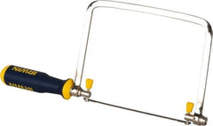 Irwin - 6-1/2" HSS Blade Coping Saw - 2-Part Polymer Handle, Triangular ProTouch, 13-3/16" OAL, 5-1/2" Throat Depth - Eagle Tool & Supply