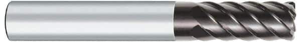 OSG - 10mm, 6 Flute, Single End, Solid Carbide, 0.5mm Corner Radius End Mill - 70mm OAL, 45° Helix, Right Hand Flute, 22mm LOC, Right Hand Cut - Eagle Tool & Supply