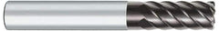 OSG - 10mm, 6 Flute, Single End, Solid Carbide, 0.5mm Corner Radius End Mill - 70mm OAL, 45° Helix, Right Hand Flute, 22mm LOC, Right Hand Cut - Eagle Tool & Supply