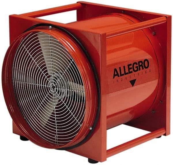 Allegro - 20" Inlet, Electric AC Axial Blower - 0.5 hp, 2,950 CFM (Two 90° Bends), 3,150 CFM (One 90° Bend) & 4,650 CFM (Free Air), Explosion Proof, 230 Max Voltage Rating - Eagle Tool & Supply