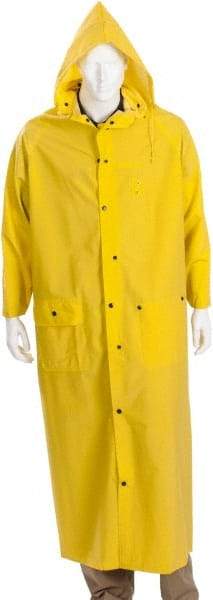 MCR Safety - Size 2XL, Yellow, Rain Jacket - 2 Pockets - Eagle Tool & Supply