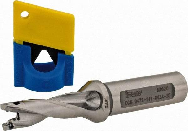 Iscar - 0.472" to 0.488" Diam, 3xD, 1.41" Max Depth, 5/8" Shank Diam, 3.98" OAL, Replaceable-Tip Drill - FCP, ICK, ICK-2M, ICM, ICP, iCP-2M Insert, 88494216 Toolholder, Series SumoCham - Eagle Tool & Supply