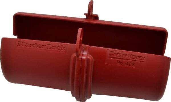 Master Lock - 3/4 Wide, Zenex Thermoplastic Plug-Encasing Plug Lockout - 220/550 Volt, 3" to 6" Plug Size, 3/4 Max Cord Diam, Includes Labels, English/French/Spanish - Eagle Tool & Supply