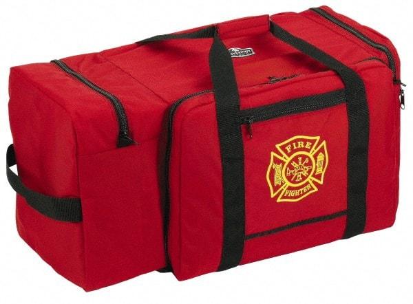 Ergodyne - 3 Pocket, 7,280 Cubic Inch, 1000D Nylon Empty Gear Bag - 21 Inch Wide x 15 Inch Deep x 16 Inch High, Red, Fire and Rescue Logo, Model No. 5005 - Eagle Tool & Supply