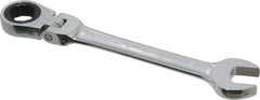 Blackhawk by Proto - 15mm 12 Point Flexhead Combination Wrench - 15° Head Angle, 6-11/16" OAL, Steel, Chrome Finish - Eagle Tool & Supply