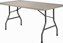 NPS - 60" Long x 30" Wide x 29-1/2" High, Lightweight Folding Table - Light Gray - Eagle Tool & Supply