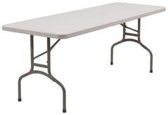 NPS - 72" Long x 30" Wide x 29-1/2" High, Lightweight Folding Table - Light Gray - Eagle Tool & Supply