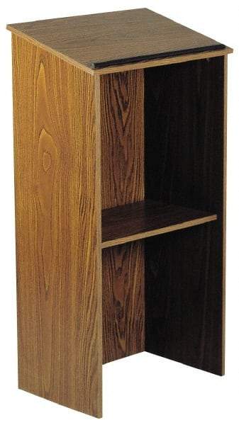 Oklahoma Sound - Mahogany Full Floor Lectern - 16" Deep x 23" Wide - Eagle Tool & Supply