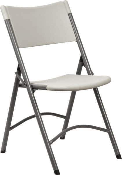 NPS - 18" Wide x 16-5/8" Deep x 32" High, Molded Resin Folding Chair - Gray - Eagle Tool & Supply