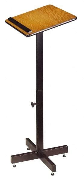 Oklahoma Sound - Medium Oak Portable Lectern - 16" Deep x 20" Wide x 30-44" High - Eagle Tool & Supply