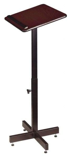 Oklahoma Sound - Mahogany Portable Lectern - 16" Deep x 20" Wide x 30-44" High - Eagle Tool & Supply