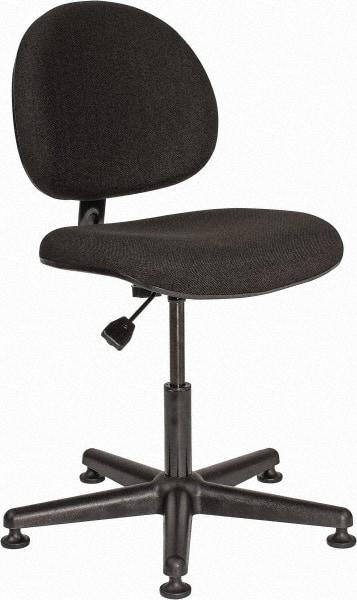 Bevco - Adjustable Chair - 18" Wide x 18" Deep, Olefin Seat, Black - Eagle Tool & Supply