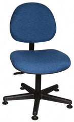 Bevco - Adjustable Chair - 18" Wide x 18" Deep, Olefin Seat, Blue - Eagle Tool & Supply