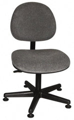 Bevco - Adjustable Chair - 18" Wide x 18" Deep, Olefin Seat, Gray - Eagle Tool & Supply